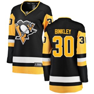 Women's Pittsburgh Penguins Les Binkley Fanatics Branded Breakaway Home Jersey - Black