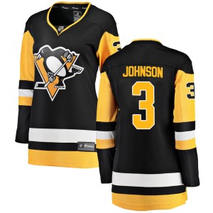 Women's Pittsburgh Penguins Jack Johnson Fanatics Branded Breakaway Home Jersey - Black