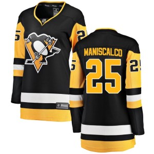 Women's Pittsburgh Penguins Josh Maniscalco Fanatics Branded Breakaway Home Jersey - Black