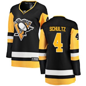 Women's Pittsburgh Penguins Justin Schultz Fanatics Branded Breakaway Home Jersey - Black