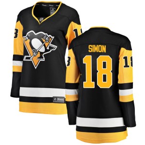 Women's Pittsburgh Penguins Dominik Simon Fanatics Branded ized Breakaway Home Jersey - Black