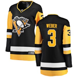 Women's Pittsburgh Penguins Yannick Weber Fanatics Branded Breakaway Home Jersey - Black