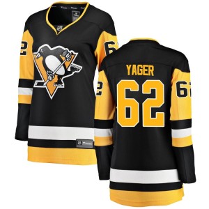 Women's Pittsburgh Penguins Brayden Yager Fanatics Branded Breakaway Home Jersey - Black