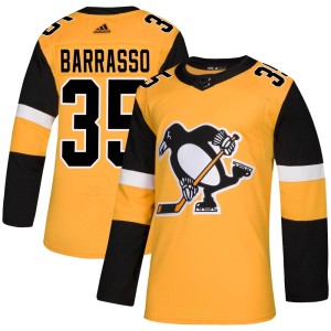 Men's Pittsburgh Penguins Tom Barrasso Adidas Authentic Alternate Jersey - Gold