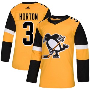 Men's Pittsburgh Penguins Tim Horton Adidas Authentic Alternate Jersey - Gold