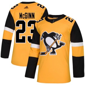 Men's Pittsburgh Penguins Brock McGinn Adidas Authentic Alternate Jersey - Gold