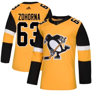 Men's Pittsburgh Penguins Radim Zohorna Adidas Authentic Alternate Jersey - Gold