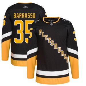 Men's Pittsburgh Penguins Tom Barrasso Adidas Authentic 2021/22 Alternate Primegreen Pro Player Jersey - Black
