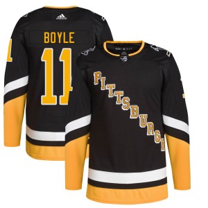 Men's Pittsburgh Penguins Brian Boyle Adidas Authentic 2021/22 Alternate Primegreen Pro Player Jersey - Black