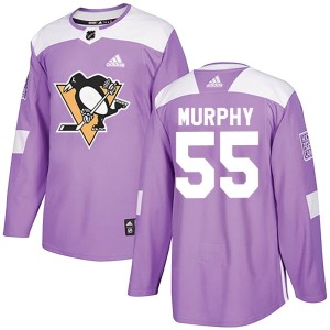 Youth Pittsburgh Penguins Larry Murphy Adidas Authentic Fights Cancer Practice Jersey - Purple