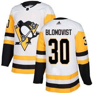 Men's Pittsburgh Penguins Joel Blomqvist Adidas Authentic Away Jersey - White