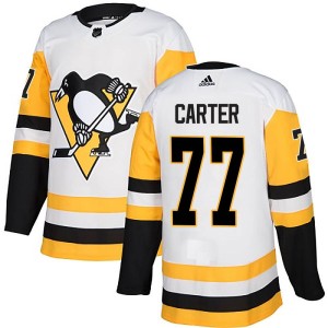 Men's Pittsburgh Penguins Jeff Carter Adidas Authentic Away Jersey - White
