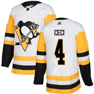 Men's Pittsburgh Penguins Cody Ceci Adidas Authentic Away Jersey - White