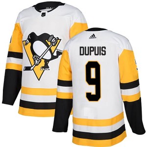 Men's Pittsburgh Penguins Pascal Dupuis Adidas Authentic Away Jersey - White