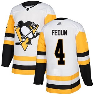 Men's Pittsburgh Penguins Taylor Fedun Adidas Authentic Away Jersey - White