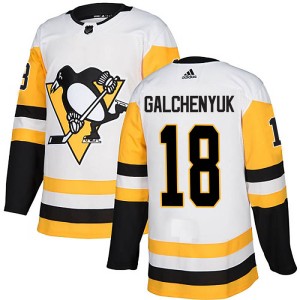 Men's Pittsburgh Penguins Alex Galchenyuk Adidas Authentic Away Jersey - White