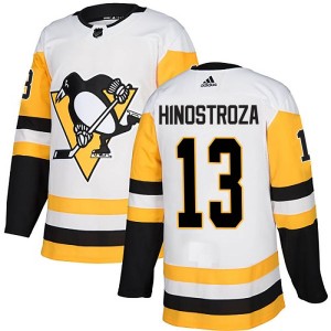 Men's Pittsburgh Penguins Vinnie Hinostroza Adidas Authentic Away Jersey - White