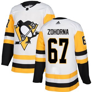 Men's Pittsburgh Penguins Radim Zohorna Adidas Authentic Away Jersey - White