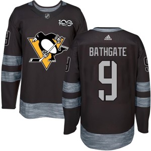 Men's Pittsburgh Penguins Andy Bathgate Authentic 1917-2017 100th Anniversary Jersey - Black
