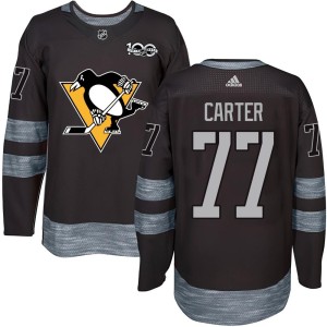 Men's Pittsburgh Penguins Jeff Carter Authentic 1917-2017 100th Anniversary Jersey - Black