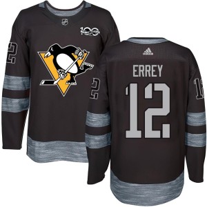 Men's Pittsburgh Penguins Bob Errey Authentic 1917-2017 100th Anniversary Jersey - Black