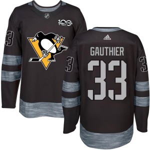 Men's Pittsburgh Penguins Taylor Gauthier Authentic 1917-2017 100th Anniversary Jersey - Black