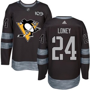 Men's Pittsburgh Penguins Troy Loney Authentic 1917-2017 100th Anniversary Jersey - Black
