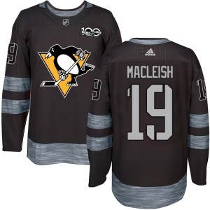 Men's Pittsburgh Penguins Rick Macleish Authentic 1917-2017 100th Anniversary Jersey - Black