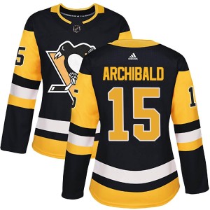 Women's Pittsburgh Penguins Josh Archibald Adidas Authentic Home Jersey - Black