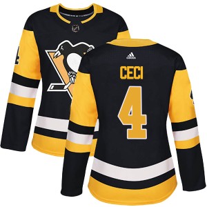 Women's Pittsburgh Penguins Cody Ceci Adidas Authentic Home Jersey - Black