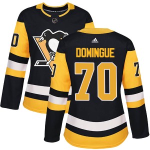 Women's Pittsburgh Penguins Louis Domingue Adidas Authentic Home Jersey - Black