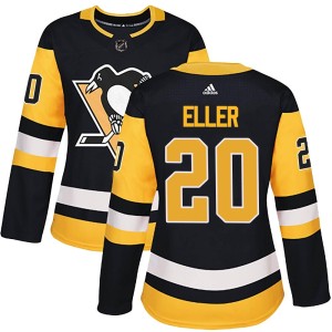 Women's Pittsburgh Penguins Lars Eller Adidas Authentic Home Jersey - Black