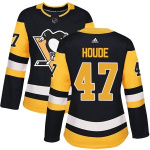 Women's Pittsburgh Penguins Samuel Houde Adidas Authentic Home Jersey - Black