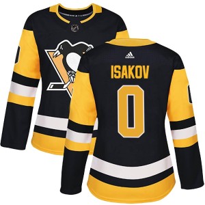 Women's Pittsburgh Penguins Evgeni Isakov Adidas Authentic Home Jersey - Black