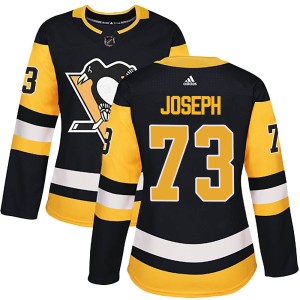 Women's Pittsburgh Penguins Pierre-Olivier Joseph Adidas Authentic Home Jersey - Black