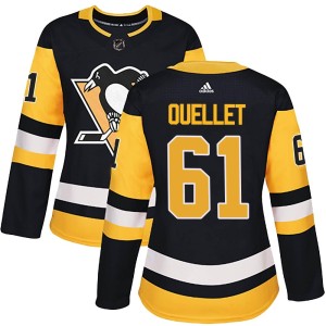 Women's Pittsburgh Penguins Xavier Ouellet Adidas Authentic Home Jersey - Black