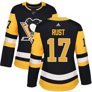 Women's Pittsburgh Penguins Bryan Rust Adidas Authentic Home Jersey - Black