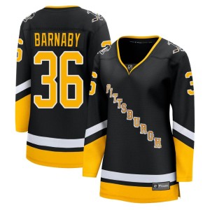 Women's Pittsburgh Penguins Matthew Barnaby Fanatics Branded Premier 2021/22 Alternate Breakaway Player Jersey - Black