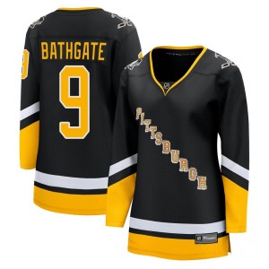 Women's Pittsburgh Penguins Andy Bathgate Fanatics Branded Premier 2021/22 Alternate Breakaway Player Jersey - Black