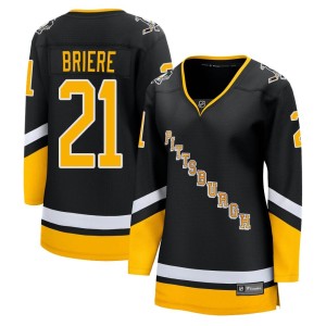 Women's Pittsburgh Penguins Michel Briere Fanatics Branded Premier 2021/22 Alternate Breakaway Player Jersey - Black