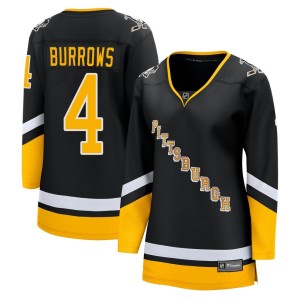 Women's Pittsburgh Penguins Dave Burrows Fanatics Branded Premier 2021/22 Alternate Breakaway Player Jersey - Black