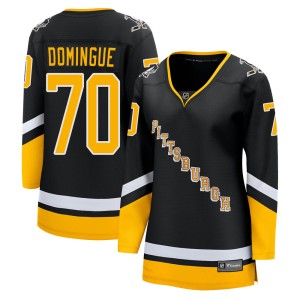 Women's Pittsburgh Penguins Louis Domingue Fanatics Branded Premier 2021/22 Alternate Breakaway Player Jersey - Black