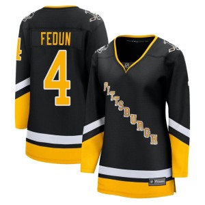 Women's Pittsburgh Penguins Taylor Fedun Fanatics Branded Premier 2021/22 Alternate Breakaway Player Jersey - Black