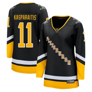Women's Pittsburgh Penguins Darius Kasparaitis Fanatics Branded Premier 2021/22 Alternate Breakaway Player Jersey - Black