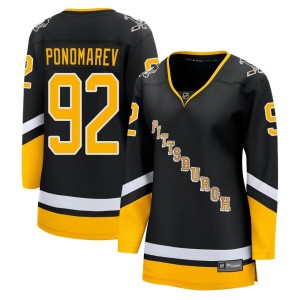 Women's Pittsburgh Penguins Vasily Ponomarev Fanatics Branded Premier 2021/22 Alternate Breakaway Player Jersey - Black