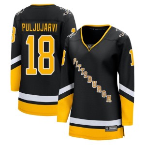 Women's Pittsburgh Penguins Jesse Puljujarvi Fanatics Branded Premier 2021/22 Alternate Breakaway Player Jersey - Black