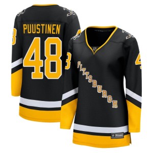 Women's Pittsburgh Penguins Valtteri Puustinen Fanatics Branded Premier 2021/22 Alternate Breakaway Player Jersey - Black