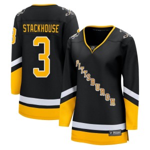 Women's Pittsburgh Penguins Ron Stackhouse Fanatics Branded Premier 2021/22 Alternate Breakaway Player Jersey - Black
