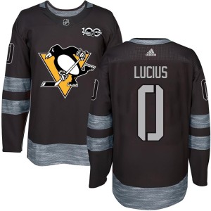 Youth Pittsburgh Penguins Cruz Lucius Authentic 1917-2017 100th Anniversary Jersey - Black