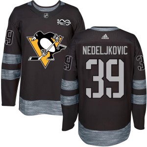 Youth Pittsburgh Penguins Alex Nedeljkovic Authentic 1917-2017 100th Anniversary Jersey - Black